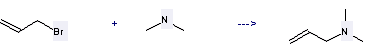 N,N-Dimethylallylamine is prepared by reaction of dimethylamine with 3-bromo-propene.